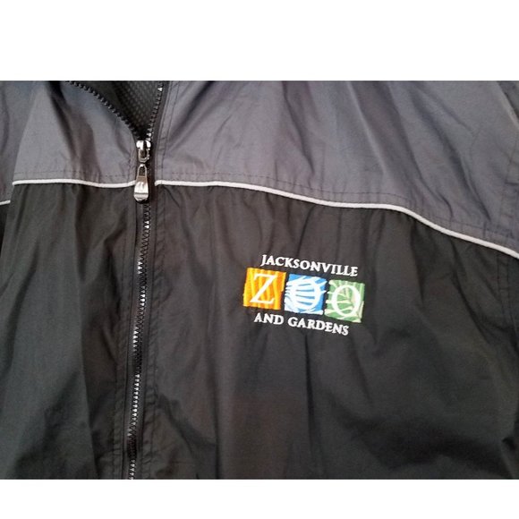 DIMCO Jacksonville Zoo Black Zipper Hoodie Windbreaker Jacket - Men's XXL - Picture 4 of 5